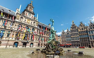 Brabo Fountain in Antwerp, Belgium